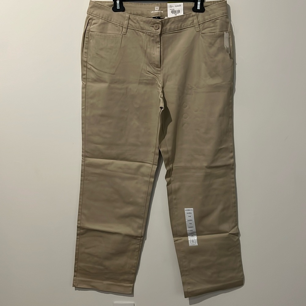 Liz Claiborne women, straight leg pants, size 14 nwt
